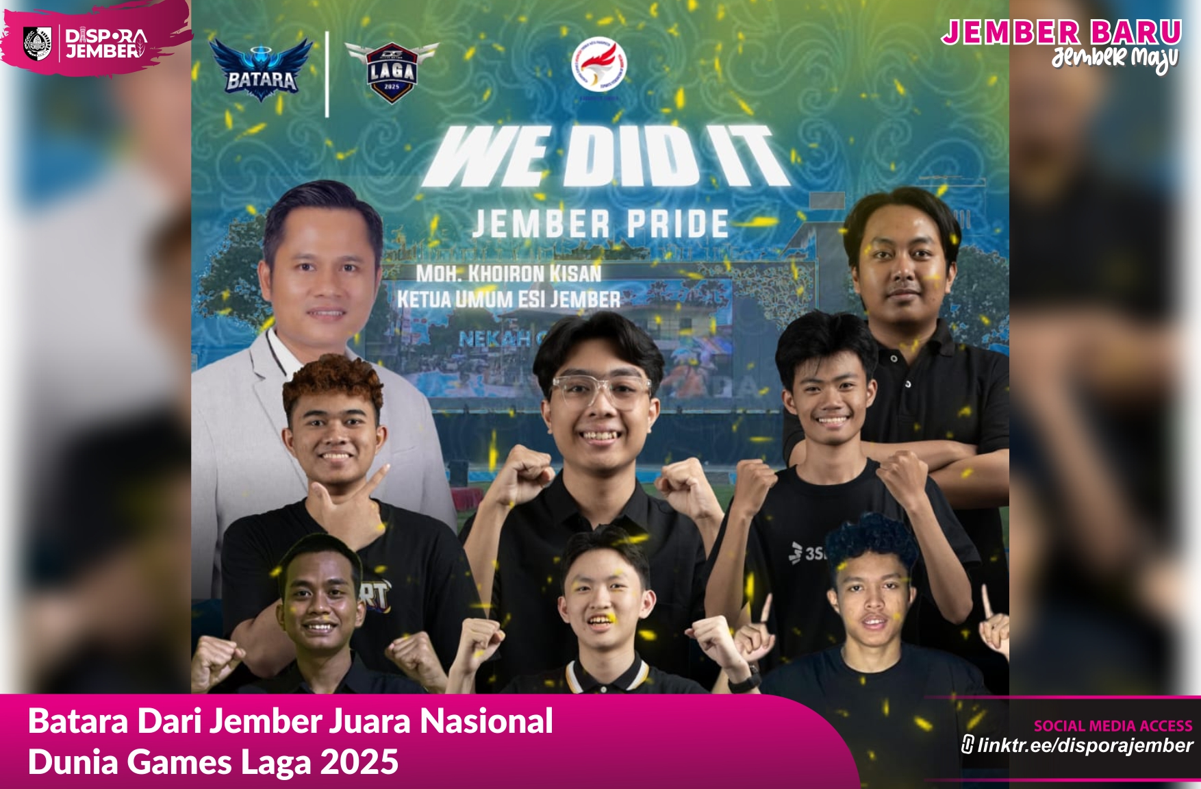 TIM BATARA JEMBER UKIR SEJARAH! DOMINASI GRAND FINAL DGL 2025 DAN TUNDUKKAN CAT ESPORTS 4–2